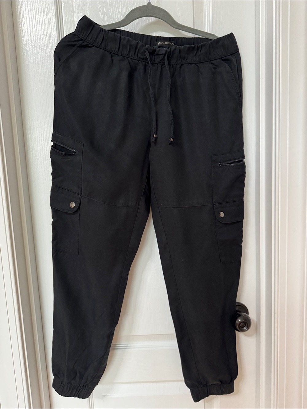 Banana Republic Black Cargo Jogger Pants